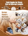 Dog Grooming Kit, 5-in-1 Professional Dog Clippers, Low-Noise High-Power Rechargeable Cordless Pet Grooming Kit, Suitable for Small Dogs, Large Dogs, and Thick-Coated Cats, Includes Comb, Clippers, and Nail Clipper