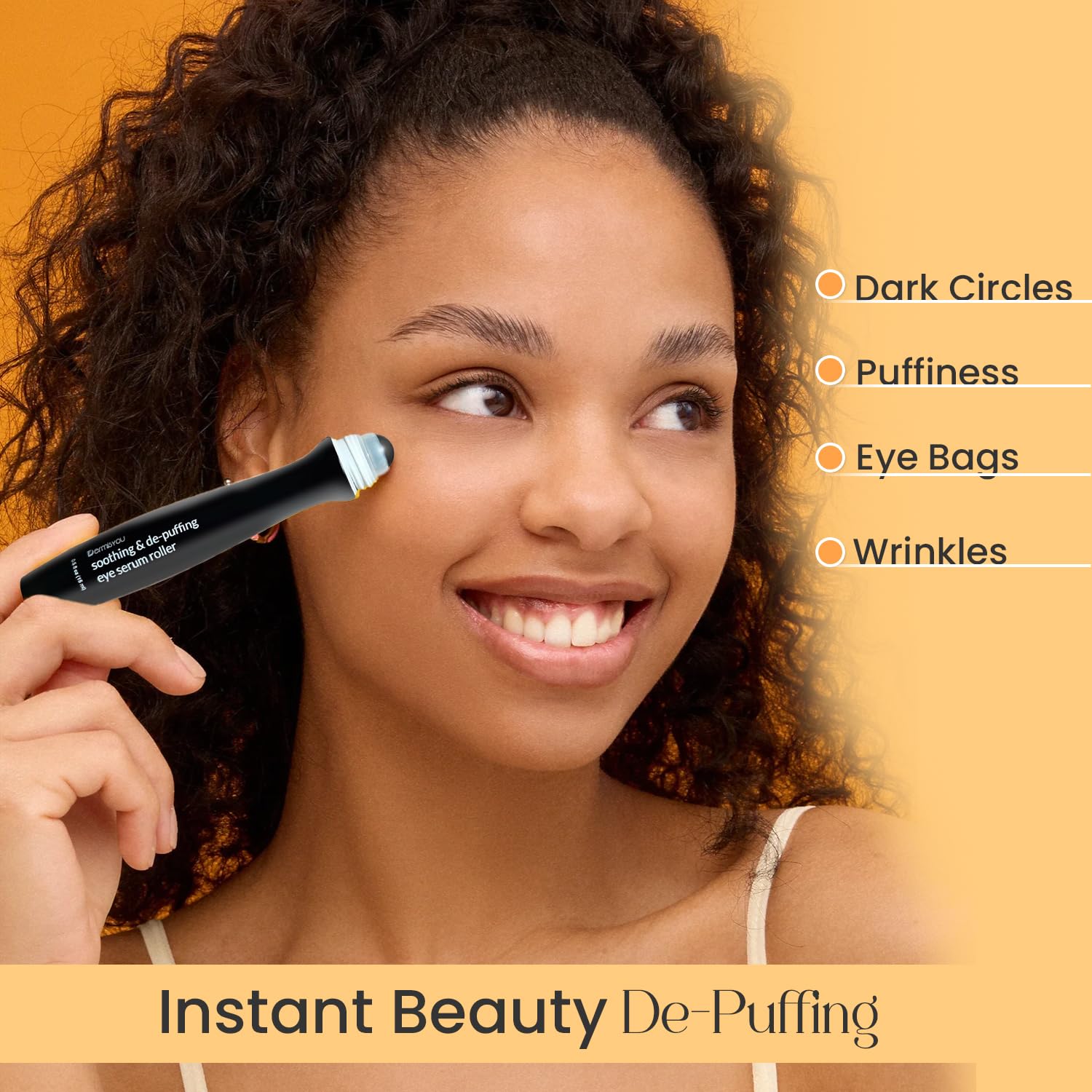 Dermisyou Under Eye Serum Roller Reduce Wrinkle & Fine Lines & Puffiness For Dark Circles Undereye Bags Women & Men