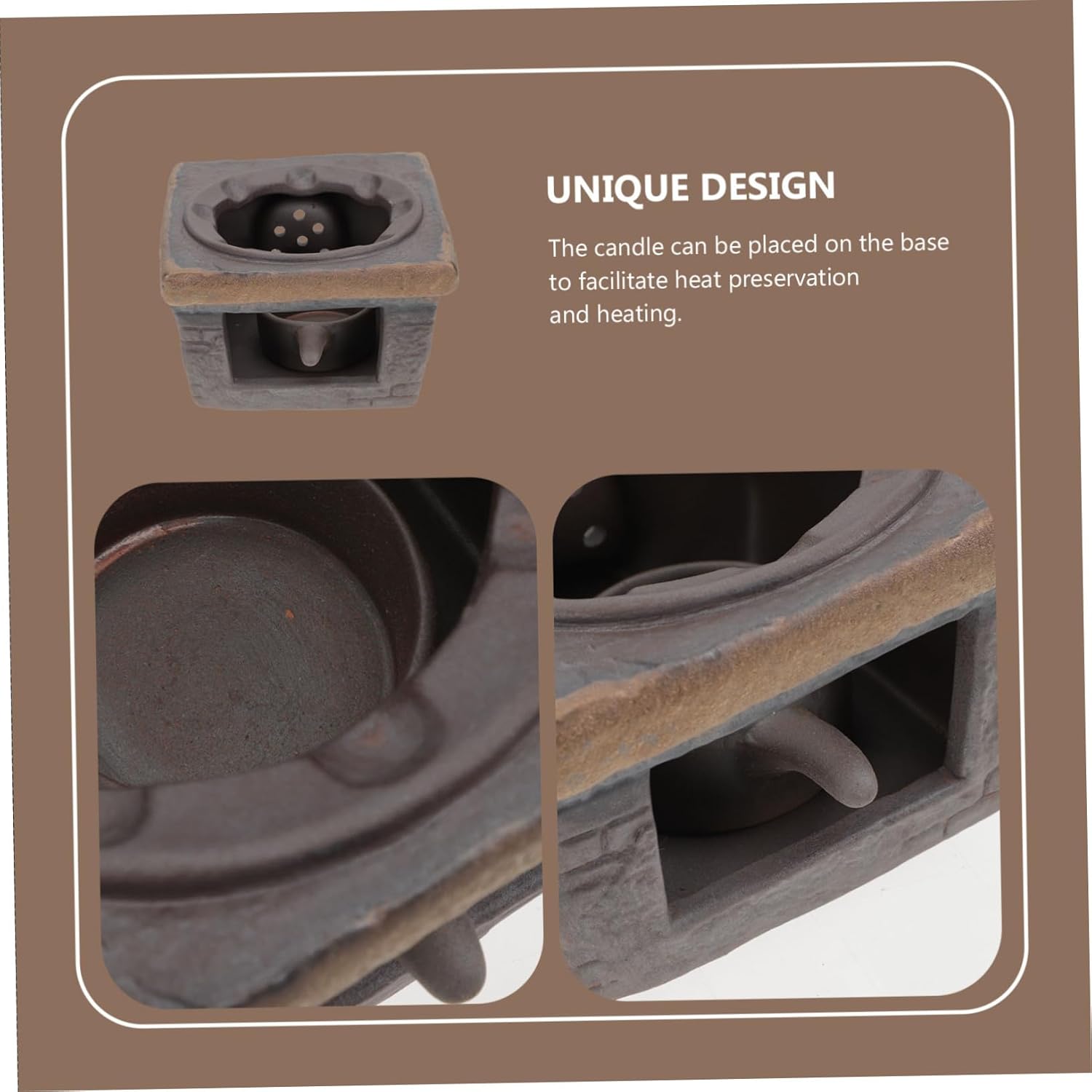 Warm Tea Stove Teapot Warmer Stand Ceramic Base Tea Cozy for Teapot Electric Heater White Accessory