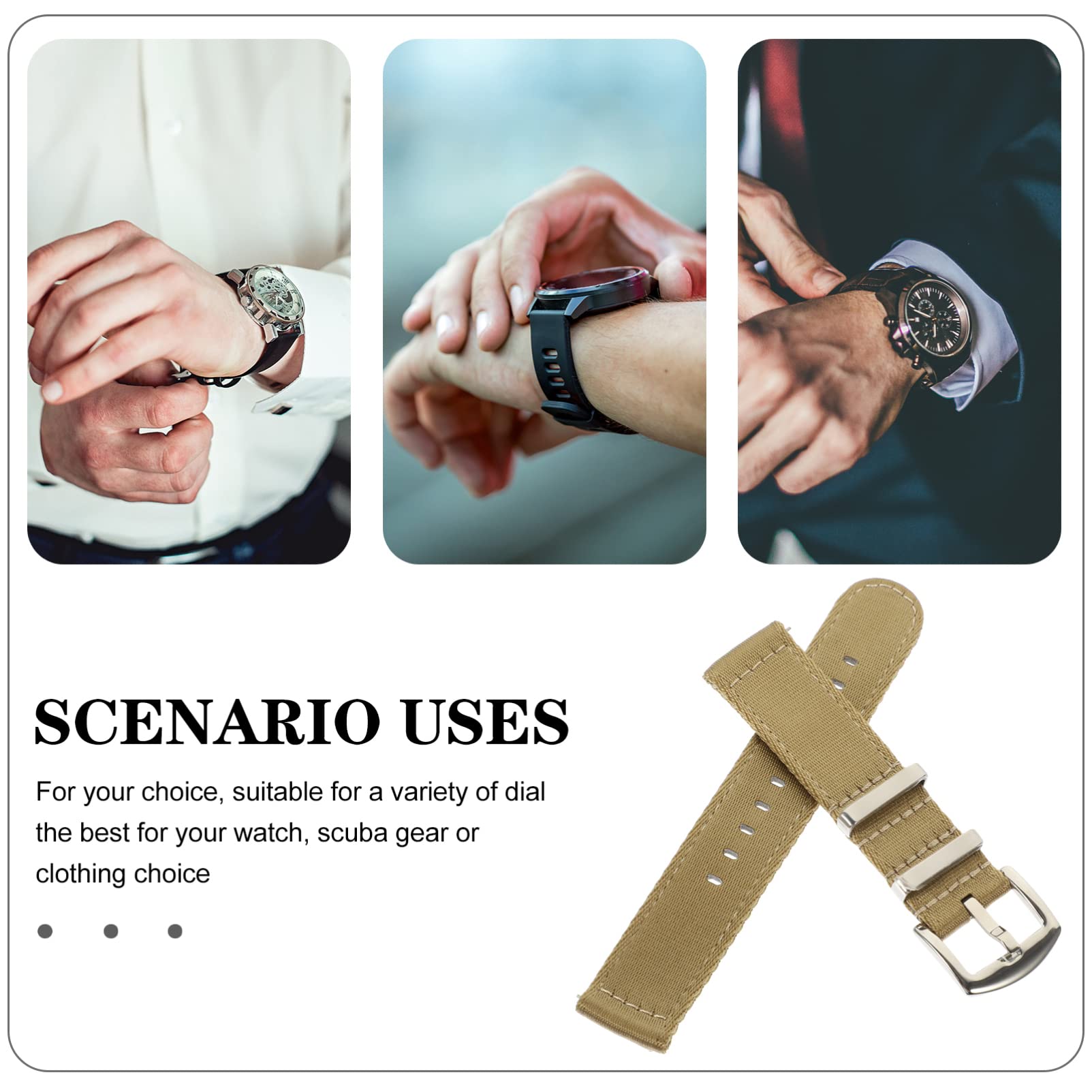 GALPADA 4 Pièces Bracelet En Nylon Hommes Montres Bracelets De Montre Pour Hommes Montre Pour Hommes Bracelet De Montre 22Mm Bracelet De Montre 18Mm Utilisation