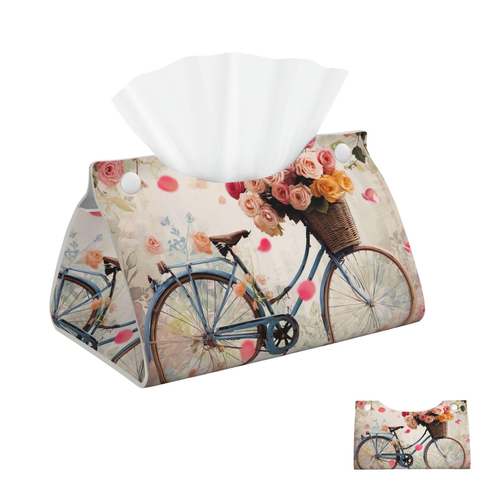 Flower Bicycle Tissue Box Cover Square Cube Boxes