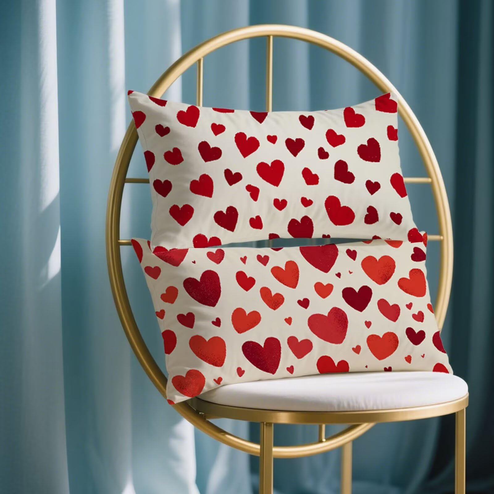 Housse de coussin bordeaux 30x50 cm imperméable en lin lot de 2 pour votre canapé de jardin