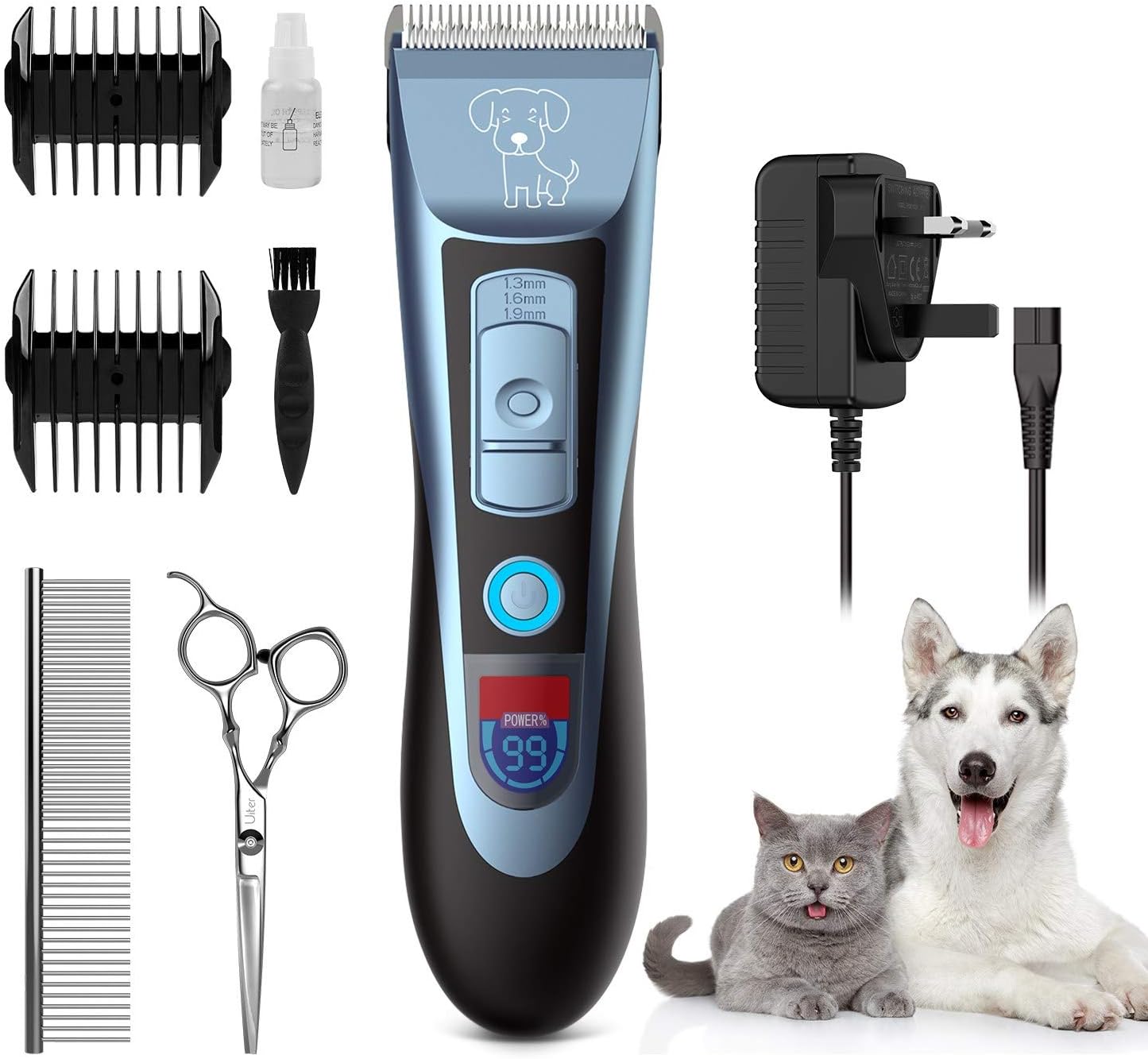 Uiter Dog Clippers Grooming Clippers Kit Low Noise Rechargeable