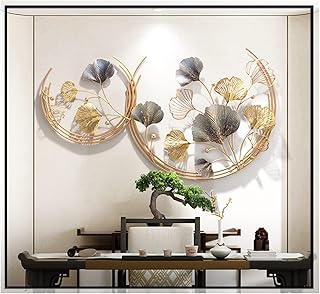 26 Pony Wall Ideas to Divide Spaces in Style 123 CDDUOLA 3D Room Wall Decor, Handmade Art Metal Round Golden Ginkgo Leaf ...