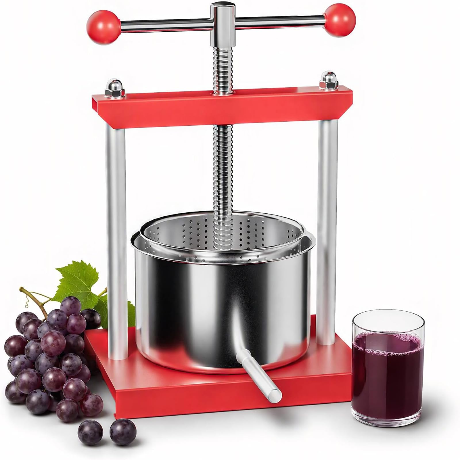 Prensa manual de frutas y quesos, prensa de sidra de uva para vino