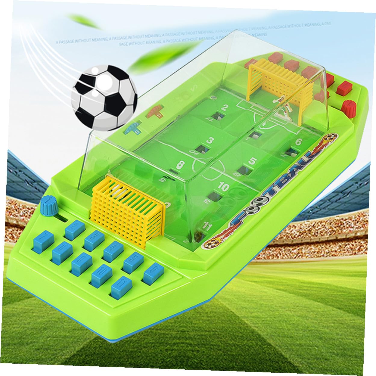 POPETPOP Gioco senza Batterie di Calcio da Tavolo Educativo per Ragazzo Ragazza Realizzato in Abs Verde, per Feste di Compleanno e Gioco Desktop Interattivo