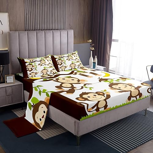 Miniatura 15 de Juego de sábanas de violonchelo de piano tamaño individual, juego de ropa de cama de 3 piezas para niños y niñas, decoración de habitación de Marrón