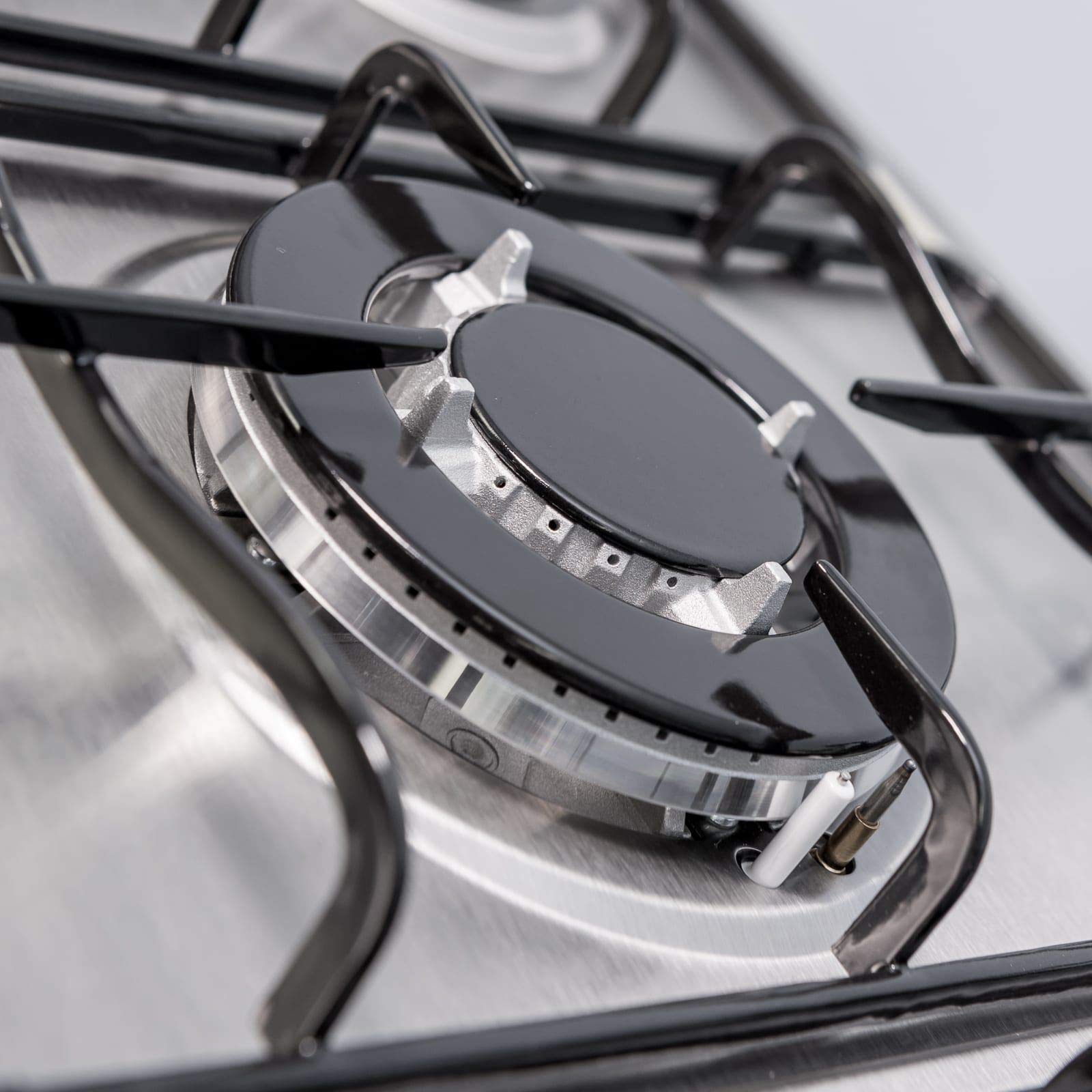 SIA 60cm Stainless Steel Single Oven, 70cm 5 Burner Gas Hob And Chimney Hood Fan — view 8