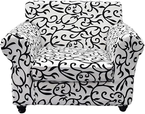 FUANGUI Funda elástica para sillón de 2 piezas con funda de cojín individual, lavable, protector de muebles para silla con parte inferior elástica,