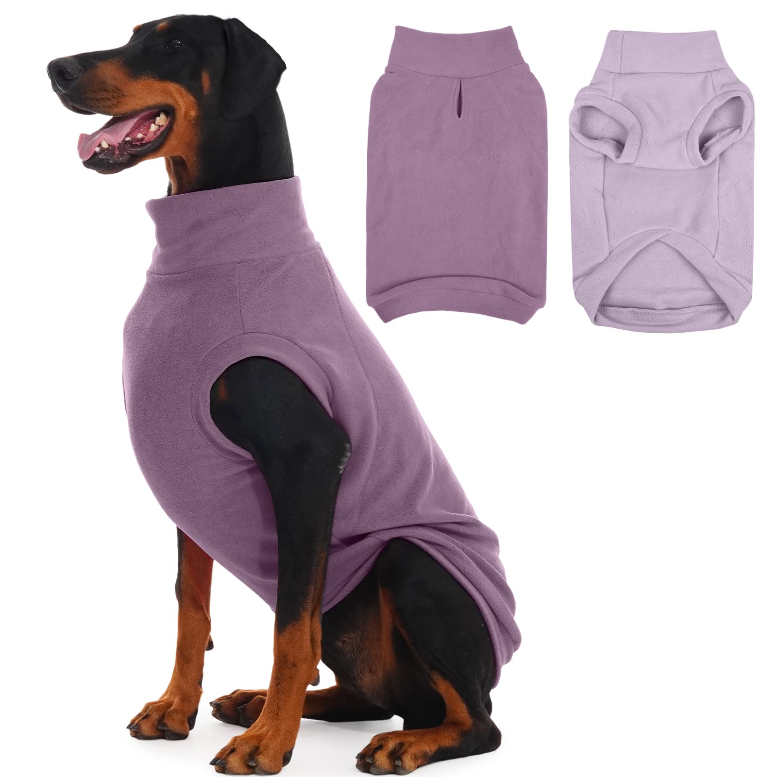 Pulls en molleton pour chien IECOii lot de 2 vêtements chauds lavables