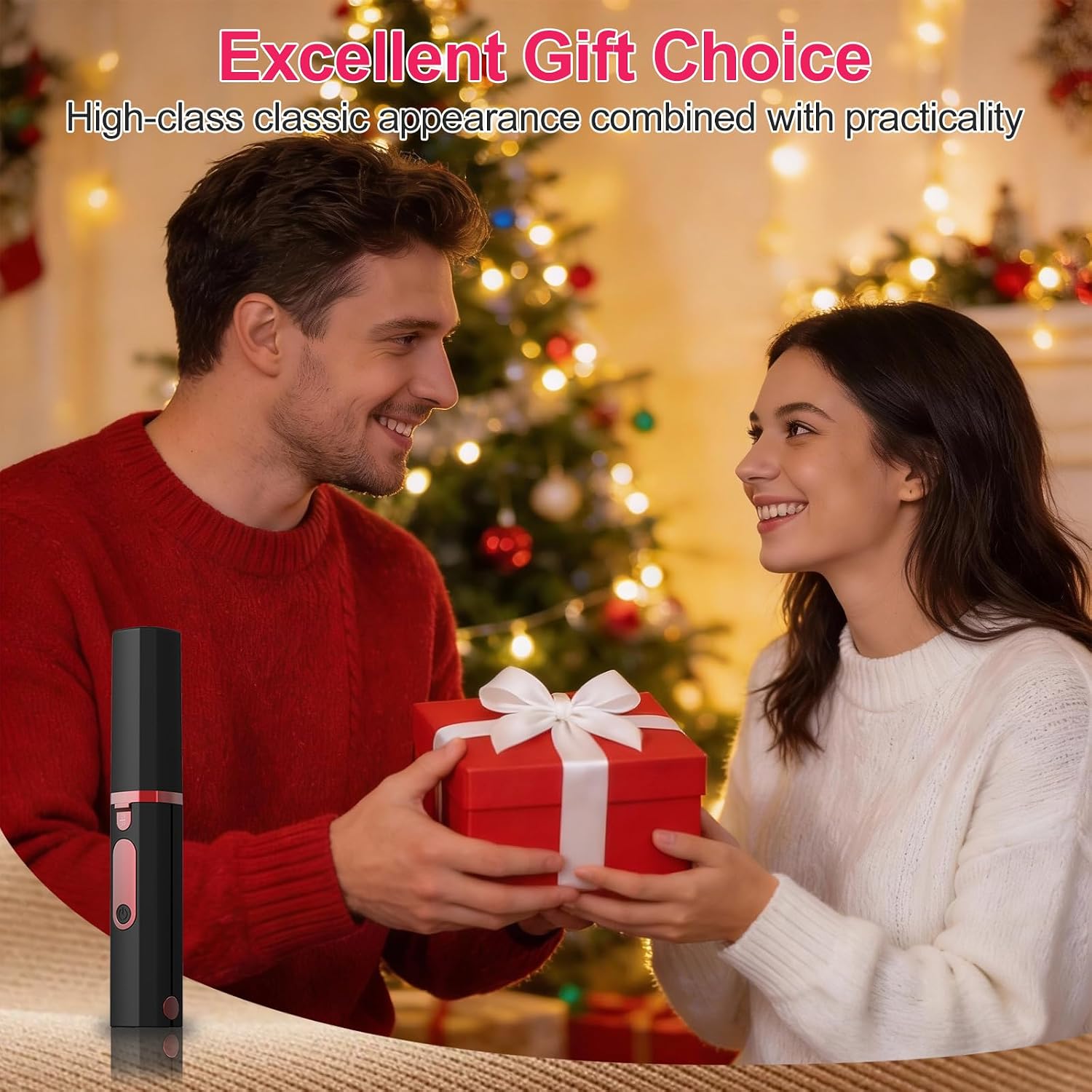 Portable Hair Straightener and Curler 2 in 1 Cordless Flat Iron Mini Cordless Hair Straightener with USB Charging Ceramic Curling Iron Cordless for Travel for Thin Hair, Bangs & Edges, Black