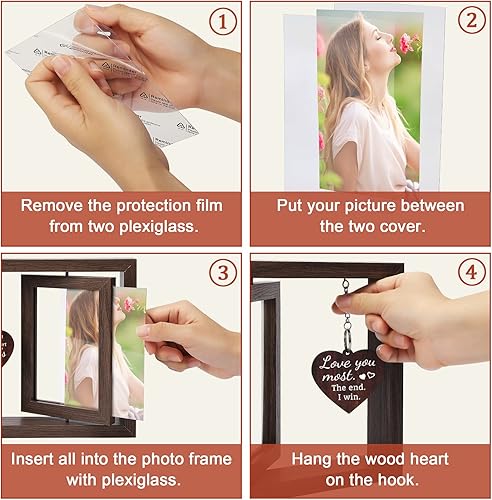 Miniatura 7 de Regalos para el día de San Valentín para ella regalos para novia novio regalos del día de San Valentín para novia marido esposa marco de fotos