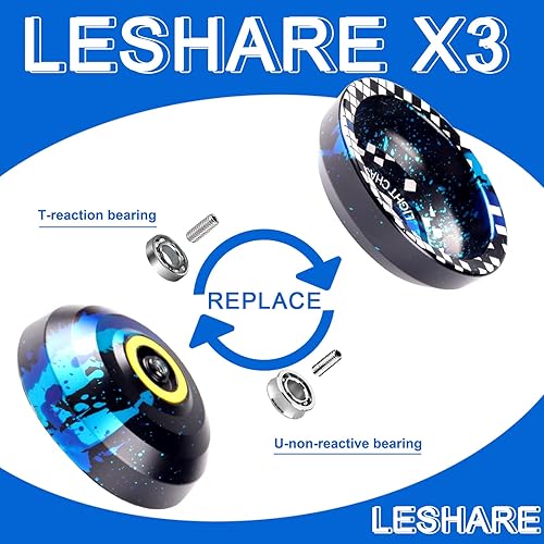 Miniatura 3 de LONTOMYOYO Yoyo profesional sin respuesta rodamiento sensible incluido retorno automático con mosaico de rodamiento de bolas, extraordinario yoyos