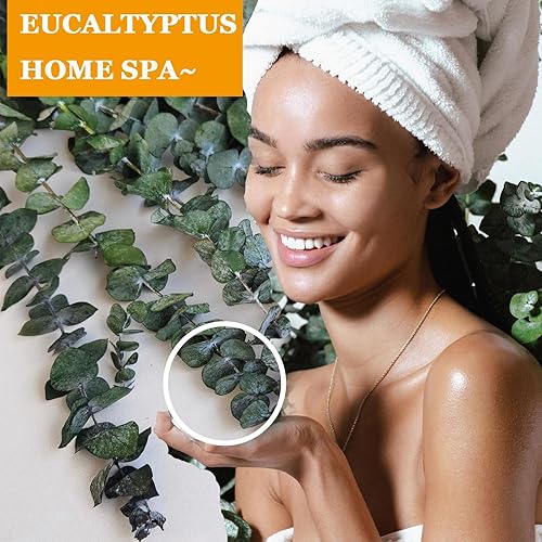 Miniatura 4 de Paquete a granel de 10 tallos de plantas de eucalipto secos reales para ducha, hojas de eucalipto fresco 100% naturales, eucalipto colgante de 17