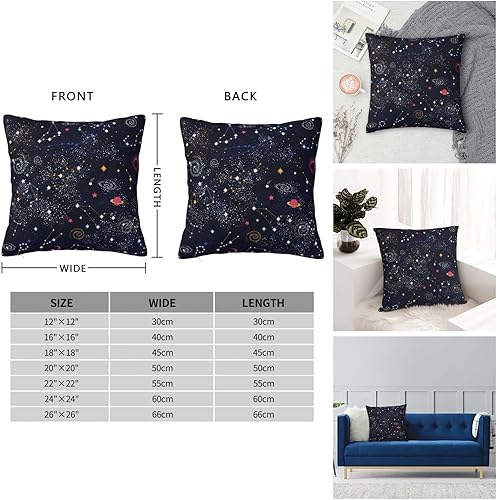 Miniatura 5 de YIPOCH Fundas de almohada de 26 x 26 pulgadas, color azul espacial, fundas de cojín decorativas para sofá, fundas para cojines de sala, bonitas