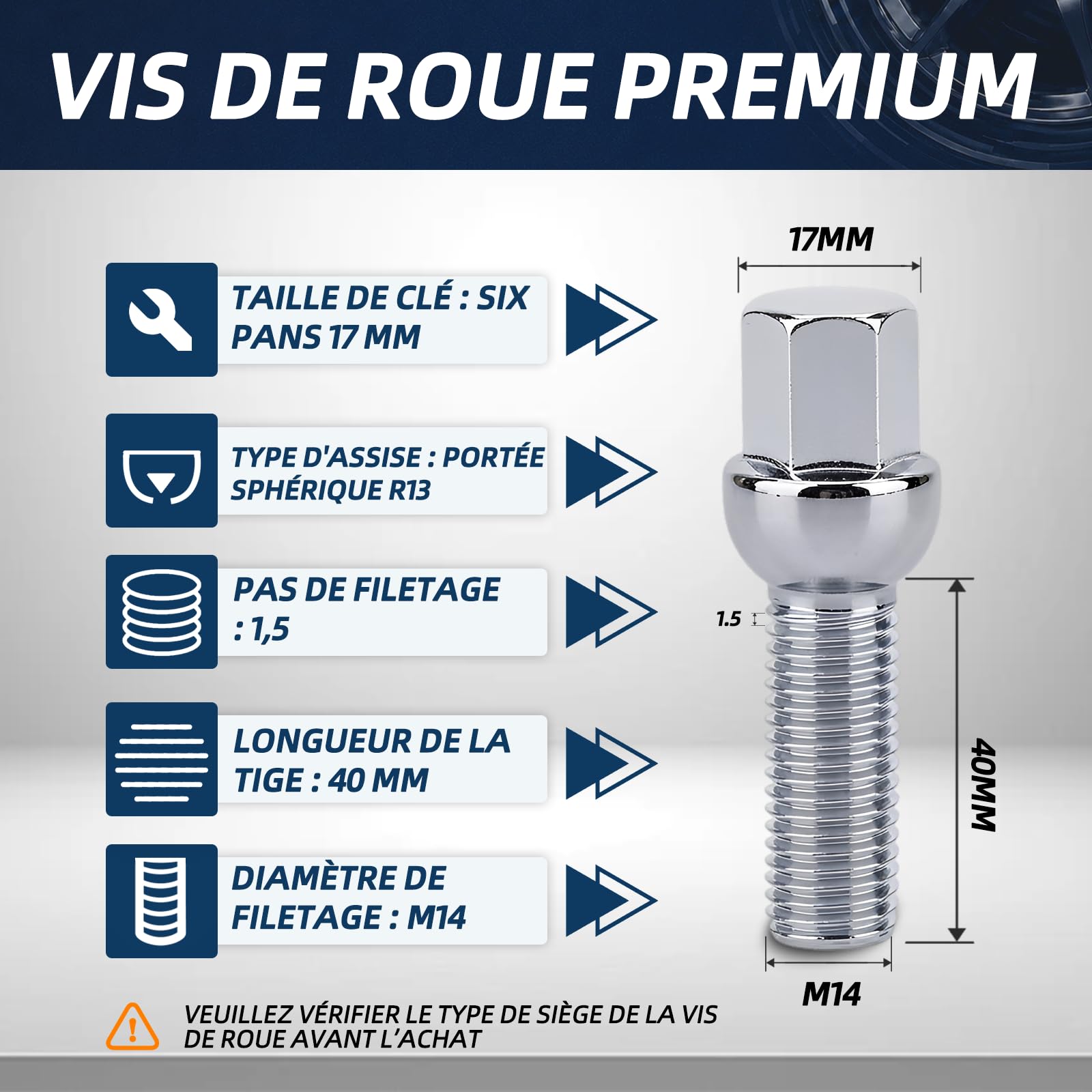 Jeu de 2 entretoises de Roue de 10 mm 5x100 + 5x112, avec boulons de Roue allongés M14x1,5, Trou Central 57,1 mm, Convient pour Volkswagen Golf GTI/Polo et Autres modèles