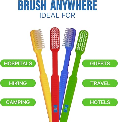 Miniatura 5 de 144 cepillos de dientes desechables prepegados  Juego de cepillos de dientes de cerdas suaves prepegados para el cuidado dental e higiene bucal