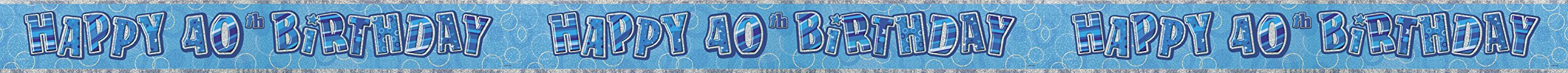 Unique Party 92068 - 9ft Foil Glitz Pink Happy 80th Birthday Banner — view 137