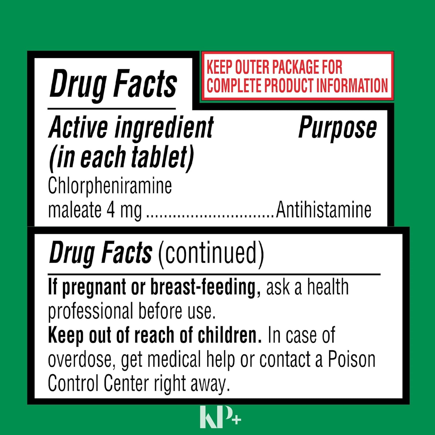 Allergy Relief Tablets 4 mg Chlorpheniramine Maleate | Antihistamine | 100 Tablets | Sneezing, Runny Nose & Itchy Eyes Relief | Pack of 3