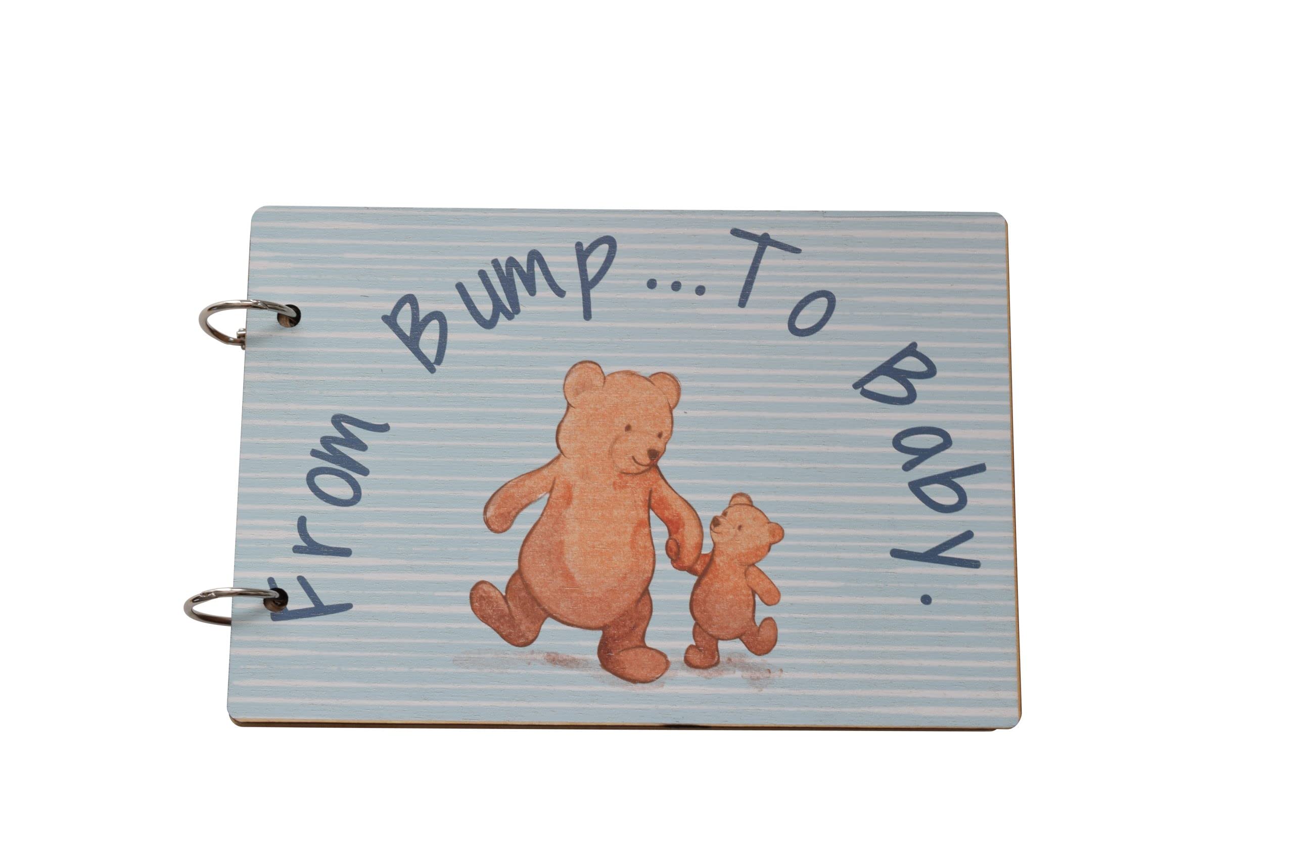 from Bump… to Baby - New Born Gift, Baby Scrapbook (Scrap-bumpblue), Medium