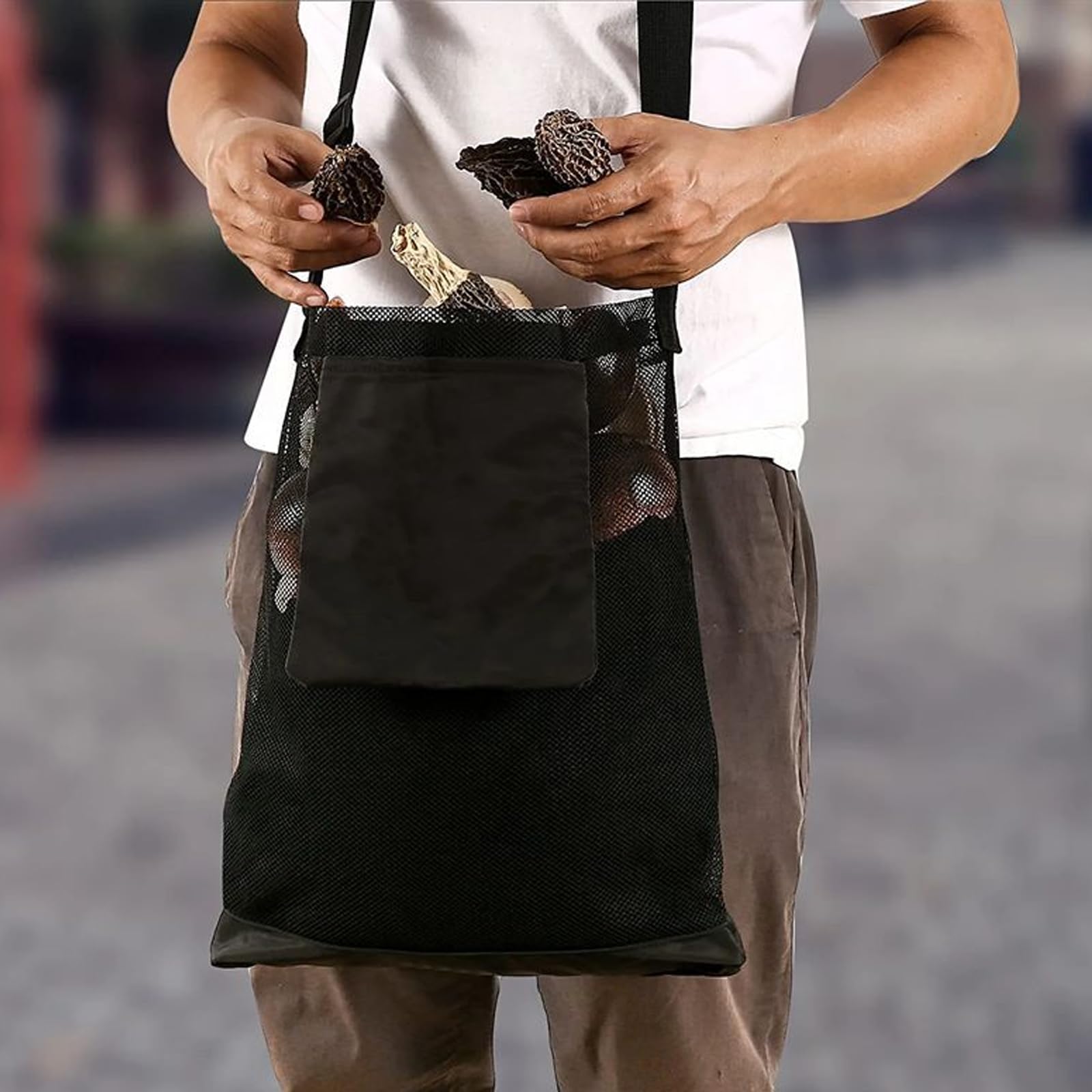 Borsa porta funghi tascabile con tracolla - Venturini Shop