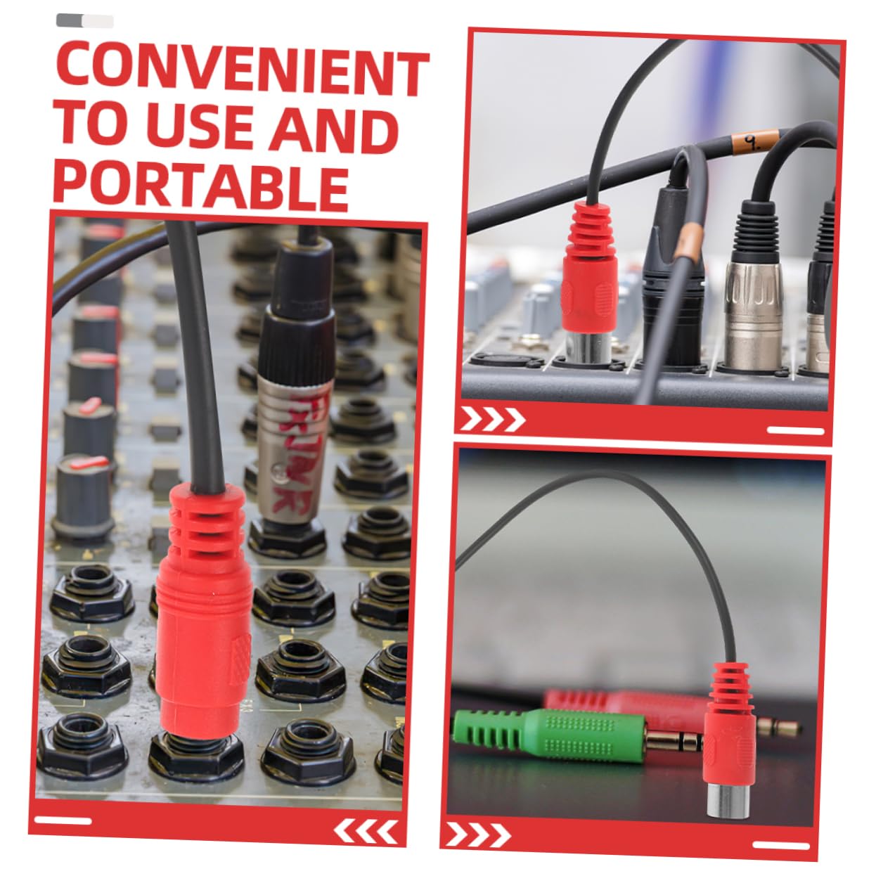 ibasenice 8piezas Adaptador De Audio Pines Midi Cable Estéreo Para Guitarra y Teclado Conexión Clara y Estable Para De Sonido y Producción Musical