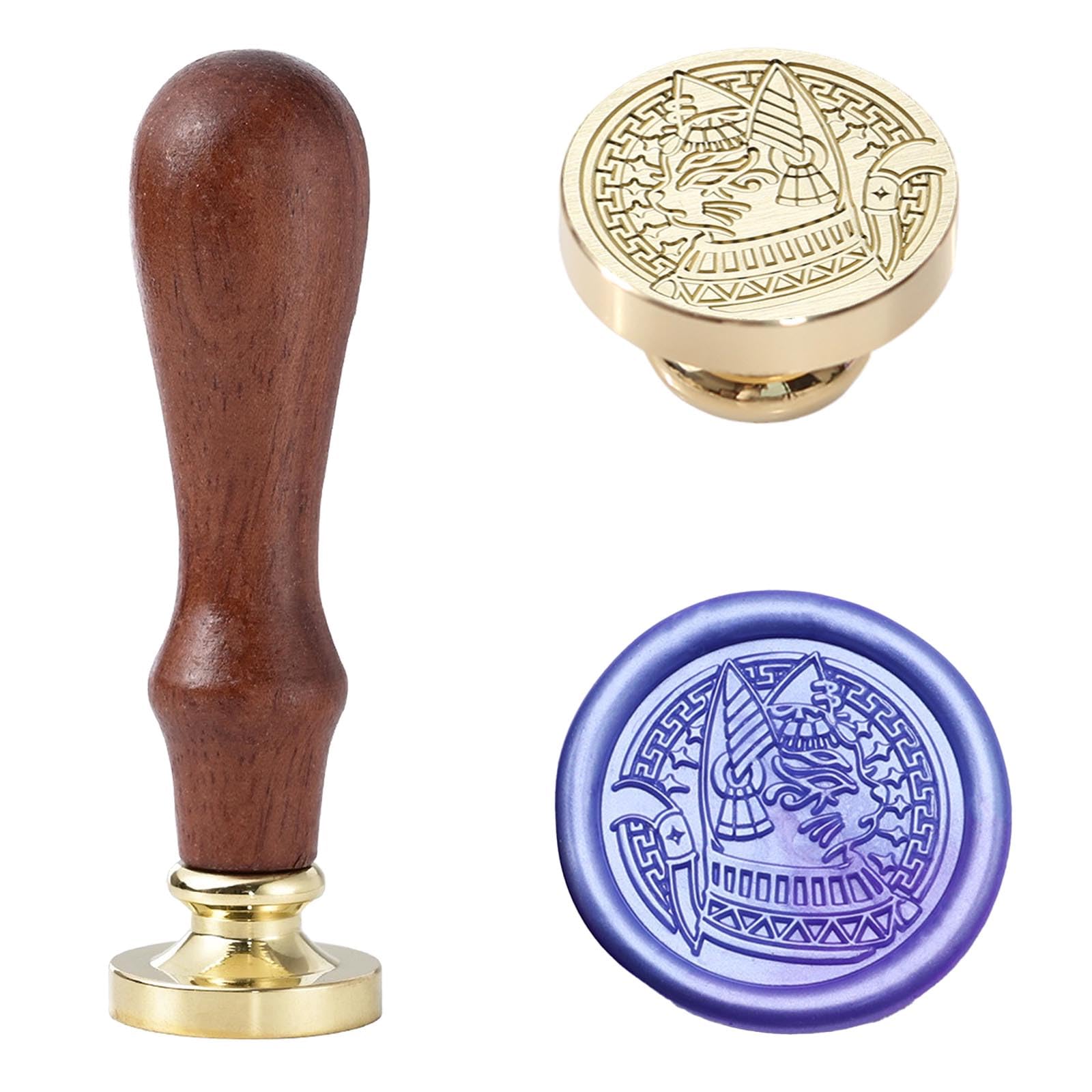 Bastet Wax Seal Stamp - Ancient Egyptian War Goddess Cat Sealing Wax Stamp, Removable Retro Stamp with Handle for Wedding Party Invitation Gift Wrapping Envelopes โ image 1