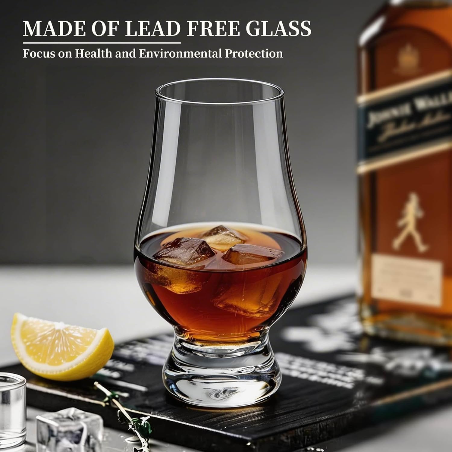 Premium 6.76 OZ Scotch Glasses, Old Fashioned Whiskey Glass/Style Glassware for Bourbon/Rum/Bar Tumbler, Premium Whiskey Gifts for Men, Clear