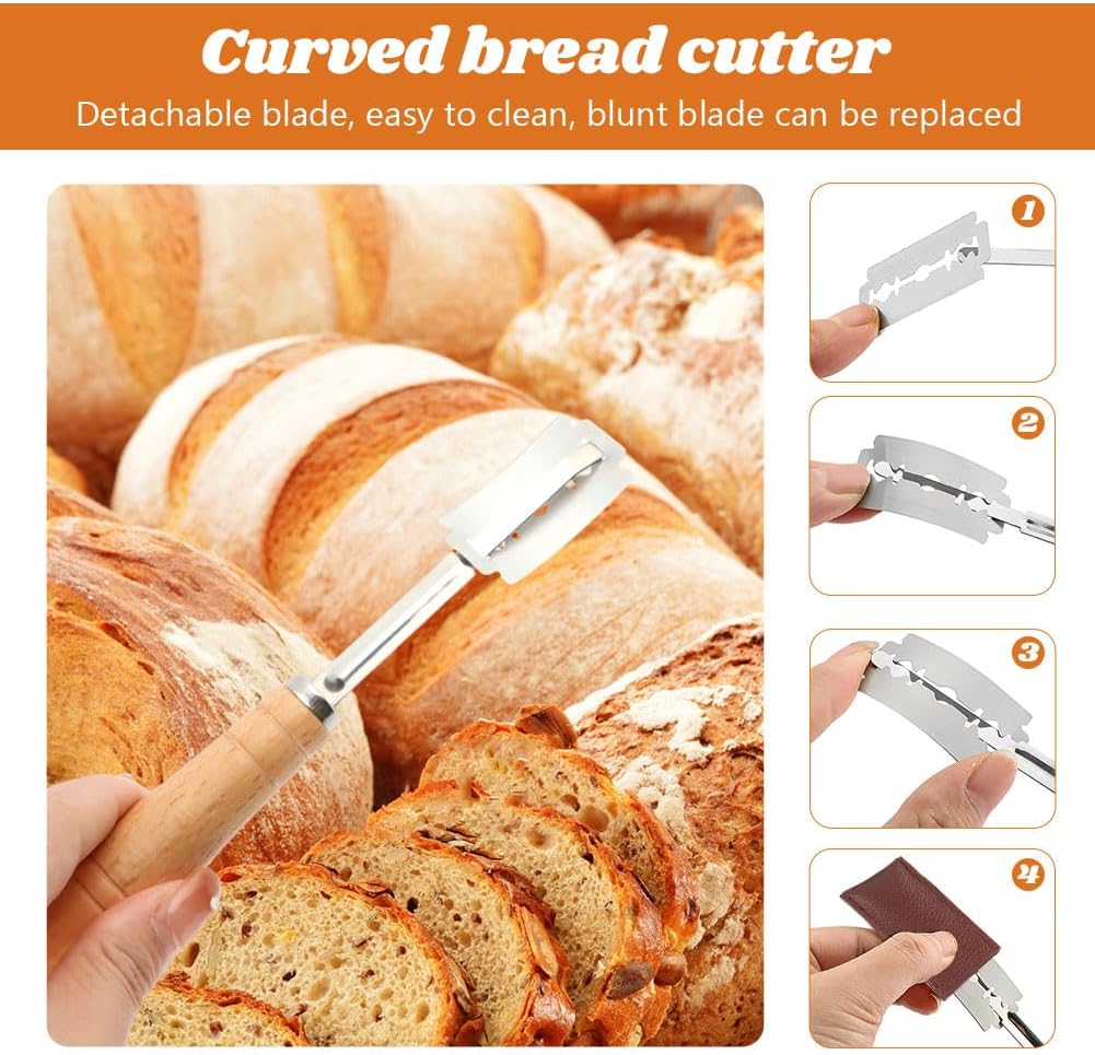 Danish Dough Whisk with Sourdough Scoring Tool-Bread Whisk Set