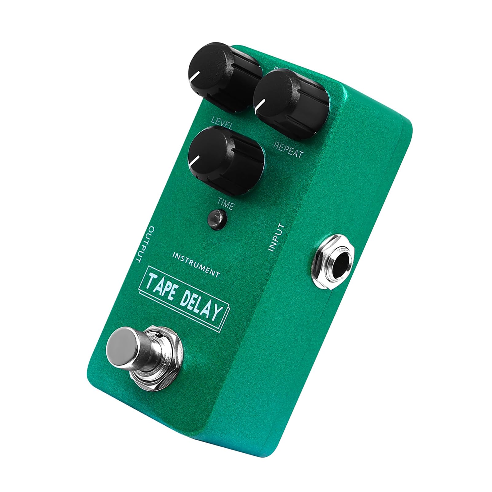 Pedal de Efectos de Guitarra Eléctrica, Retardo de Distorsión de Cinta con Tecnología Híbrida Digital de Señal Seca Analógica, Carcasa Totalmente Metálica True Bypass para Señales