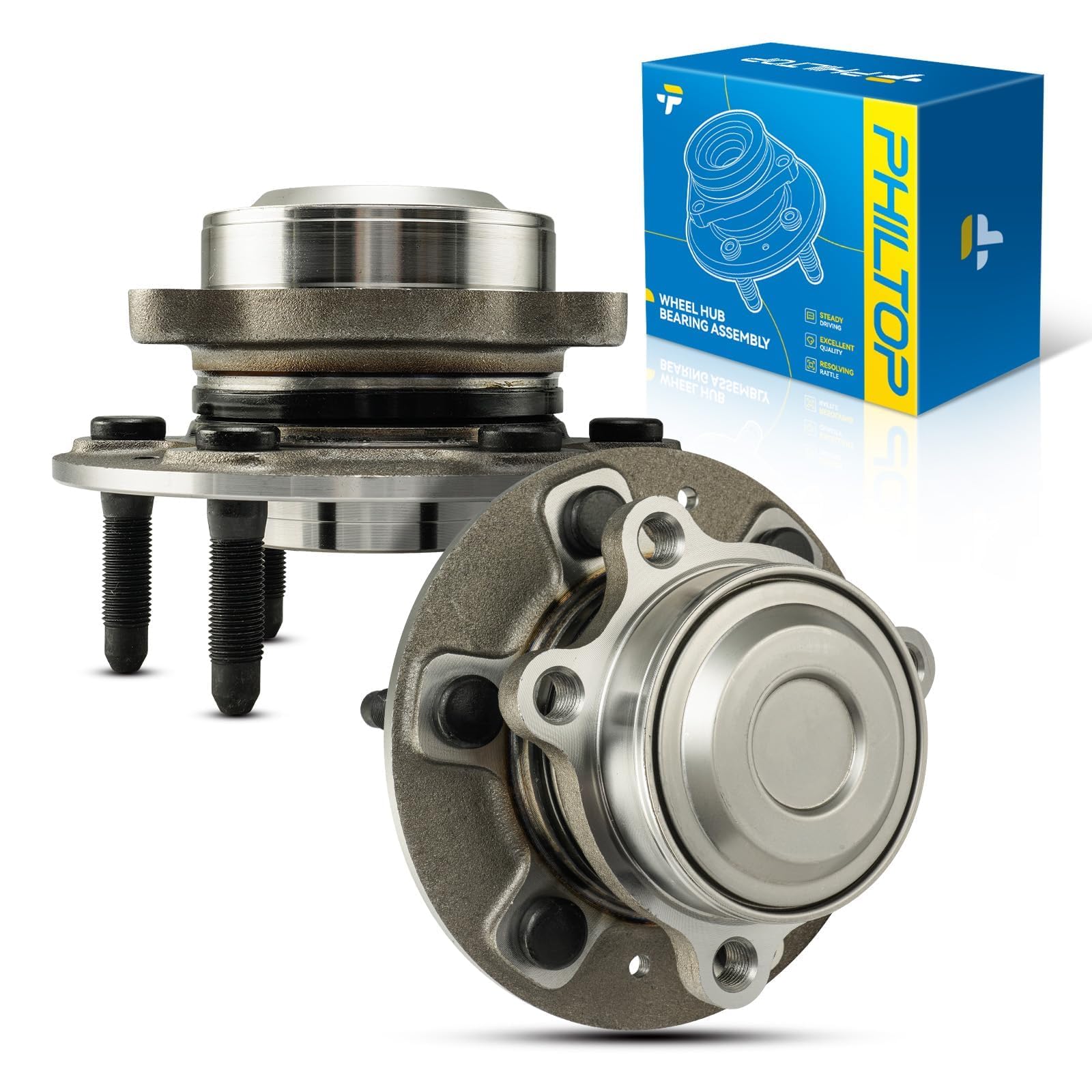PHILTOP 515198 RWD Front Wheel Bearing Hub Assembly for Silverado 1500