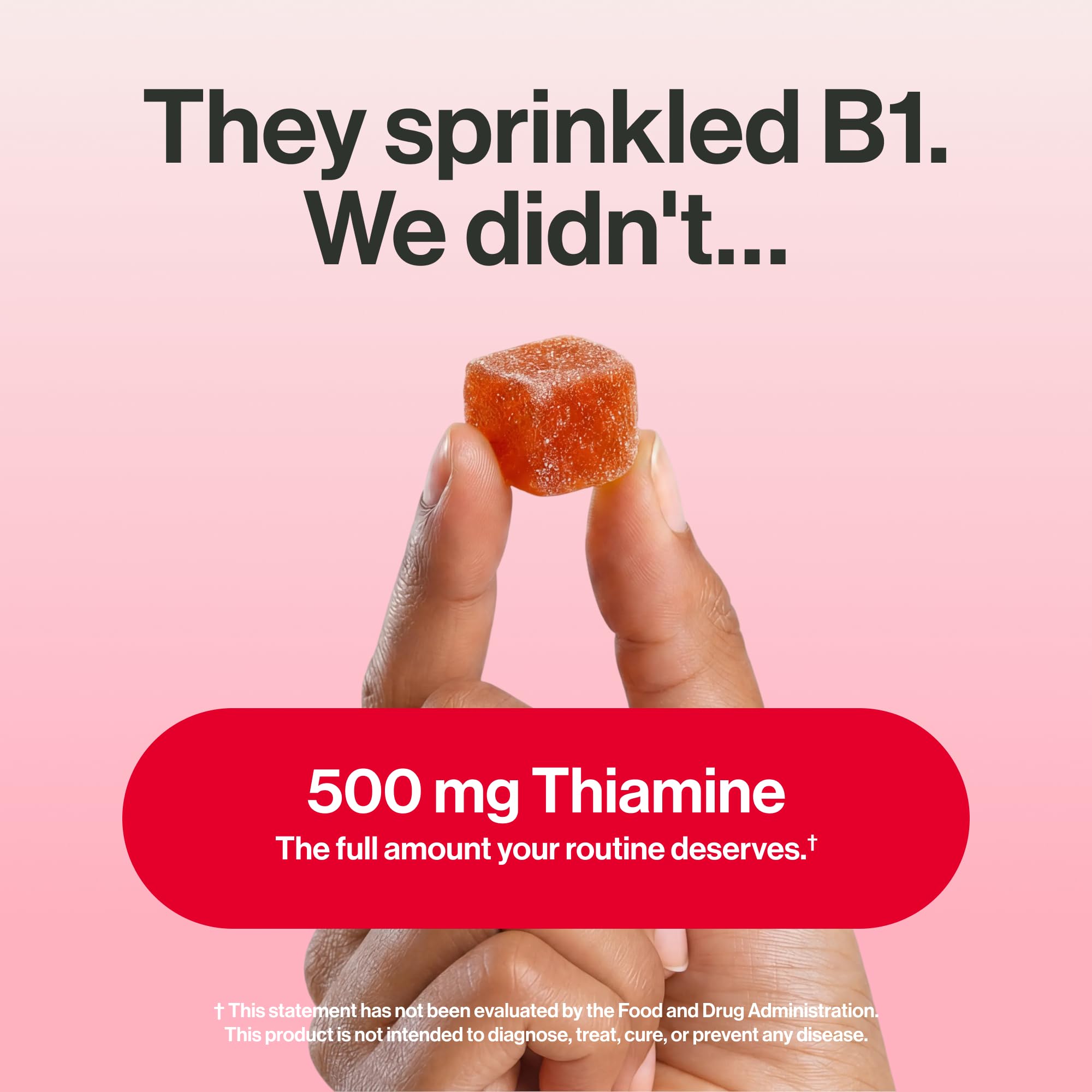 kindnature Vitamin B1 Gummies 500mg – High Potency Thiamine Supplement for Energy, Focus & Nervous System – Vegan Chewable B1 Vitamins for Adults & Kids – Natural Strawberry Flavor – 60 Ct — Amazon image 2