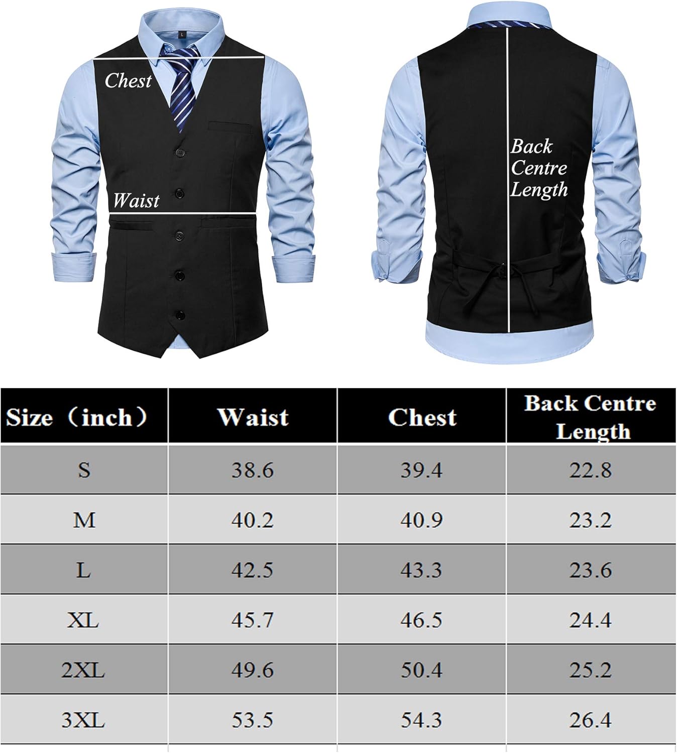 AOYOG Mens Formal Business Suit Vests 5 Buttons Regular Fit Waistcoat for Suit or Tuxedo at  Men’s Clothing store