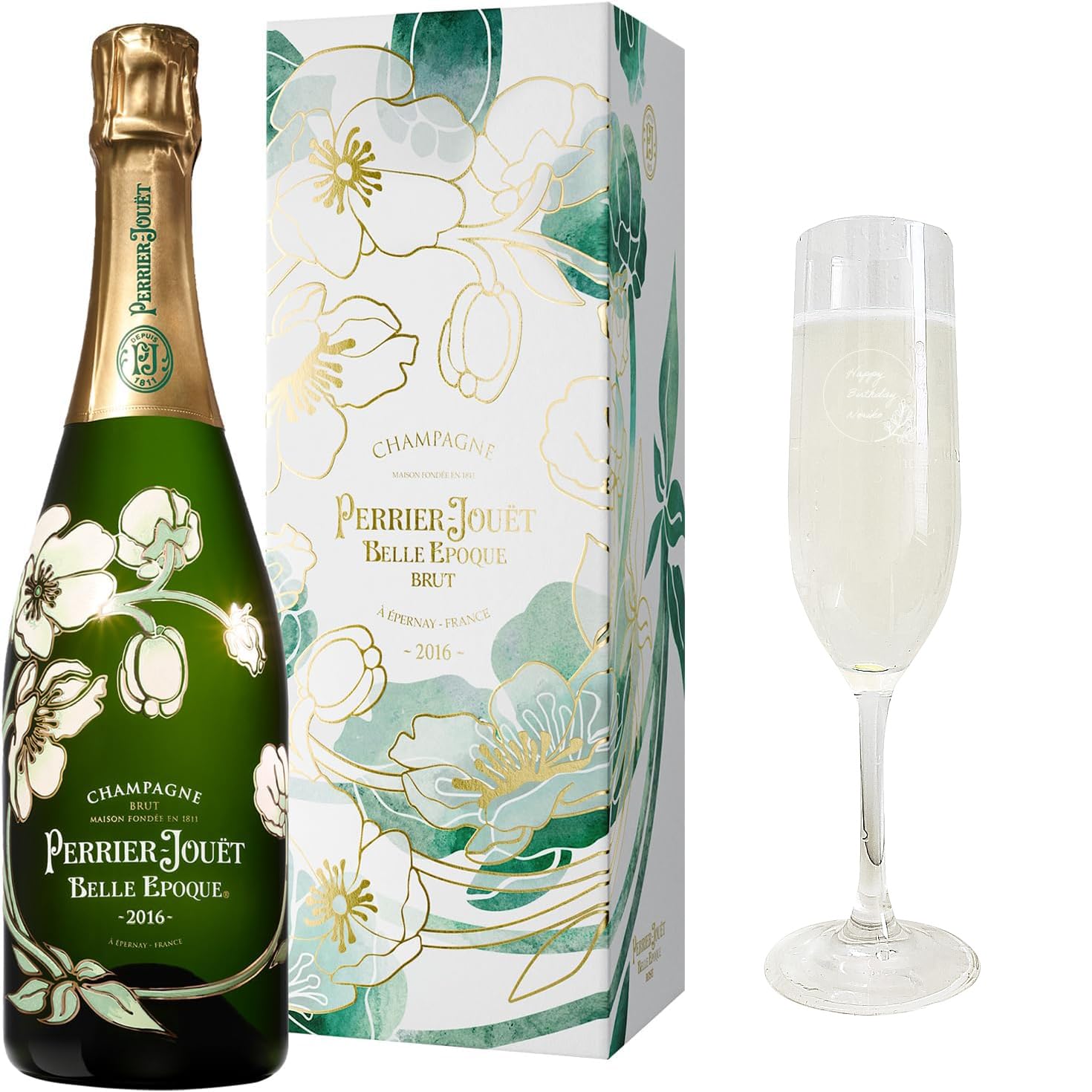 ペルノ・リカール・ジャパン ペリエ　ジュエ　ベル　エポック箱付き Amazon.co.jp: 【グラス刻印無料】 ペルノリカール 名入れ シャンパン