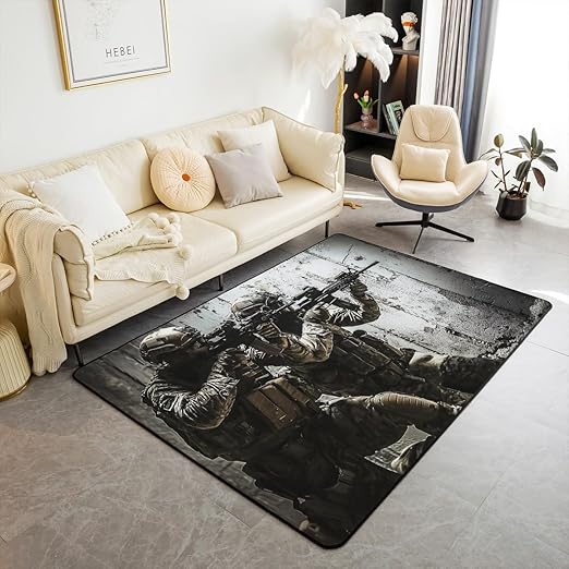 Amazon.com: Erosebridal Boys Soldiers Theme Area Rug 3x5,Teens Machine ...