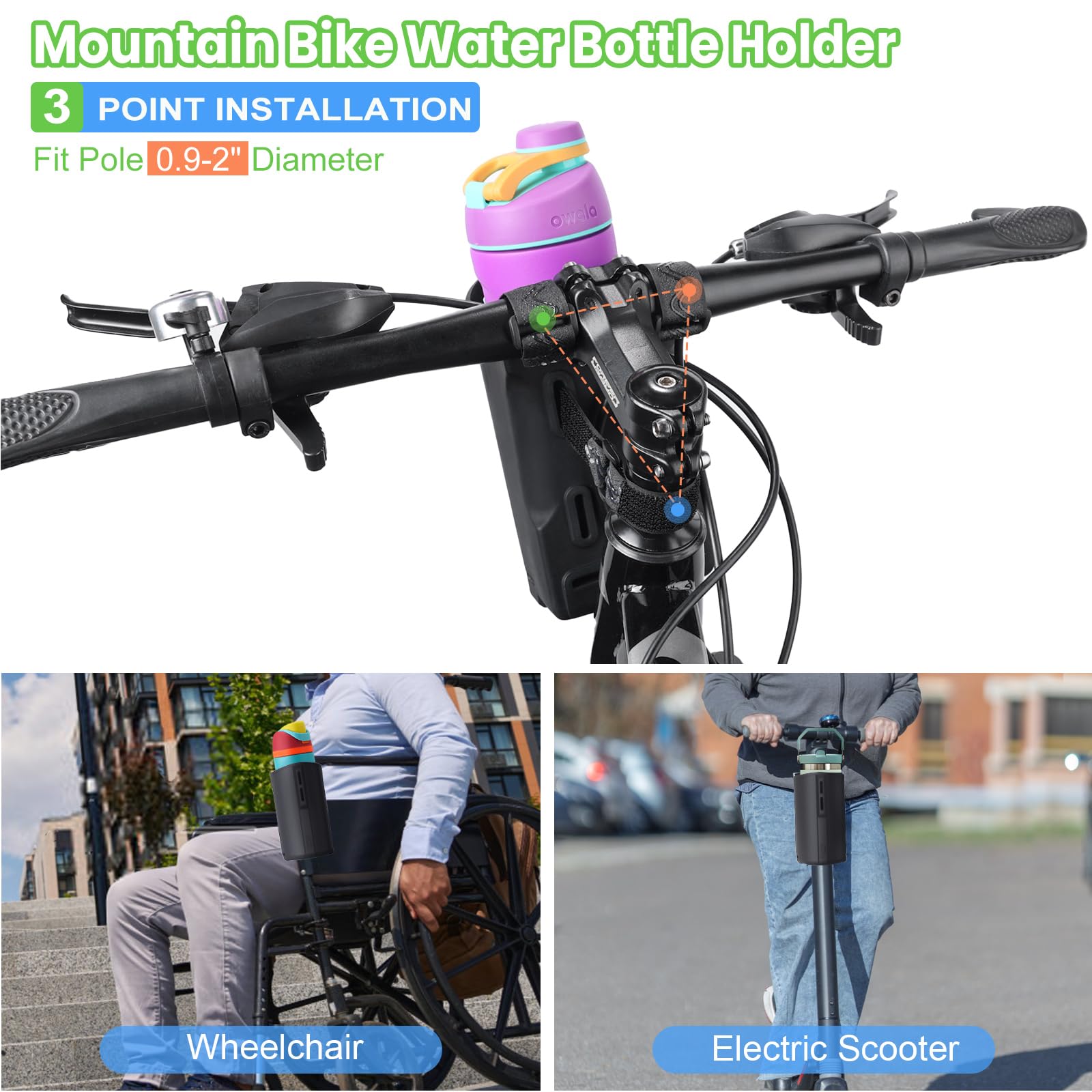 Amazon.co.jp: Desing Wish シリコン 自転車 ドリンクホルダー 900ml