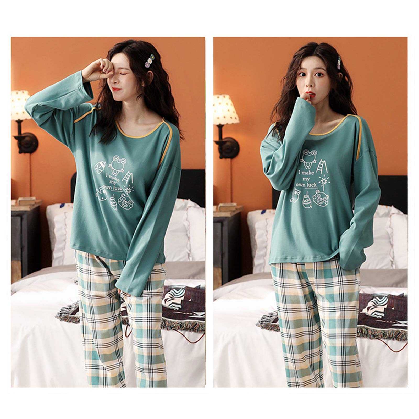 Acquista Pigiama da donna Cartoon Set da notte in due pezzi