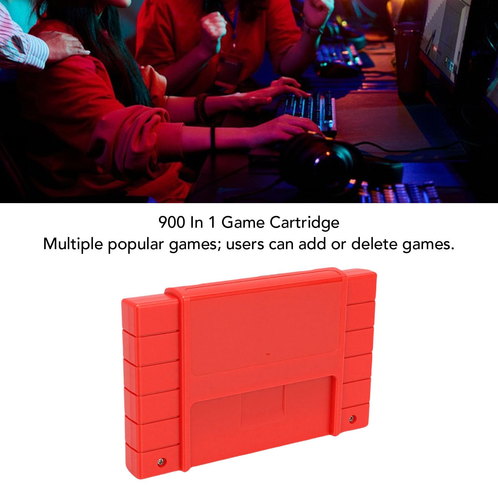 Cuifati Cartucho de Juego 900 en 1, Tarjeta de Memoria Integrada de 8 GB de Funcionamiento Rápido con Función de Guardado para Consola de Juegos de 16 Bits