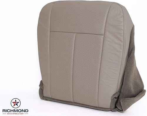 Miniatura 4 de Richmond Auto tapicería  Funda de asiento de piel perforada para lado del conductor, color gris (compatible con Ford Expedition XLT XLS EL XLS