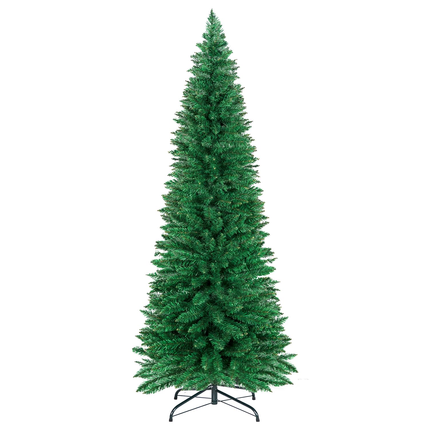 ININ Künstlicher Weihnachtsbaum mit 220 Zweigspitzen, 152 cm, schmaler Bleistift, perfekte Weihnachtsdekoration für Zuhause/Büro/Party