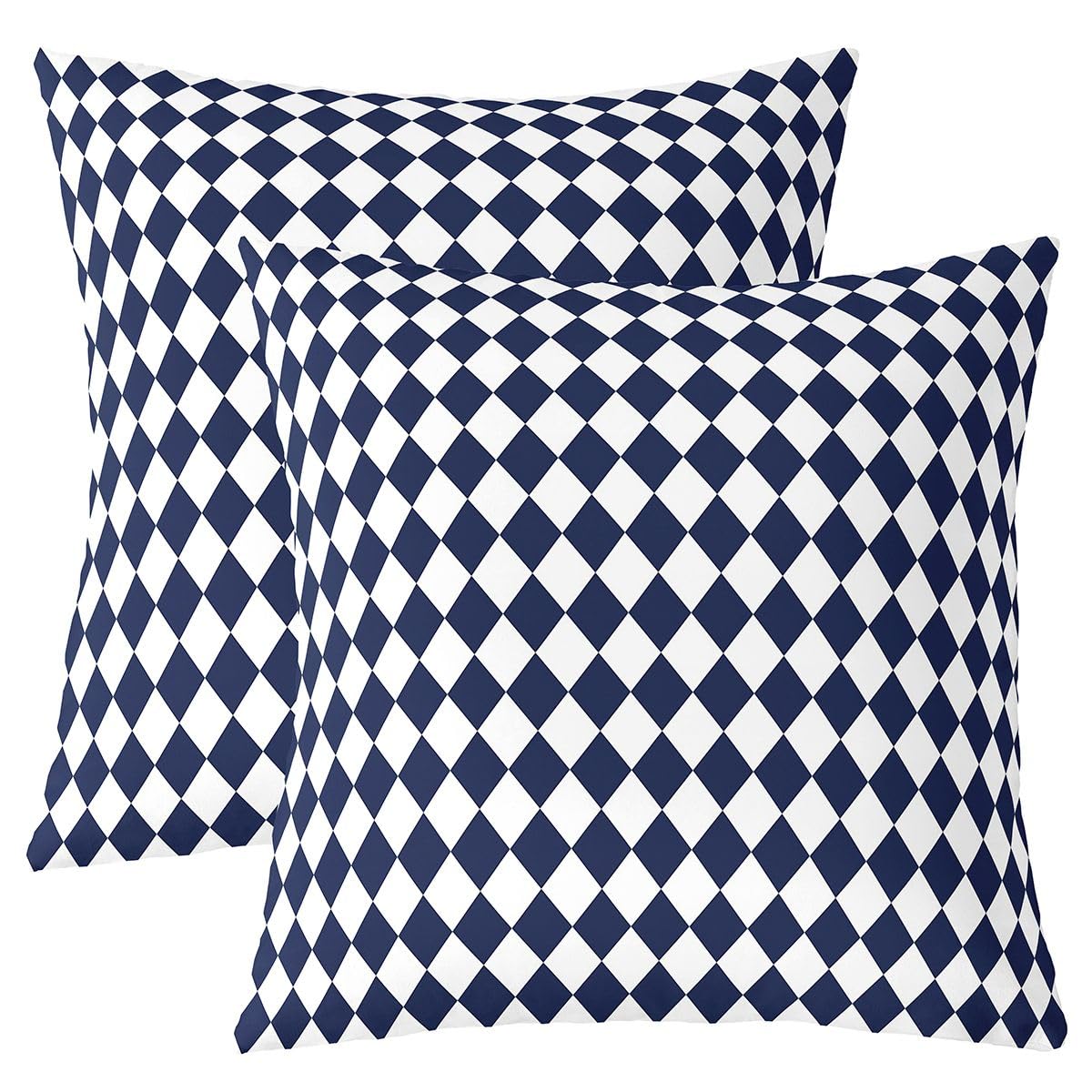 Coussin géométrique diamant bleu pour décorer une chambre de fille