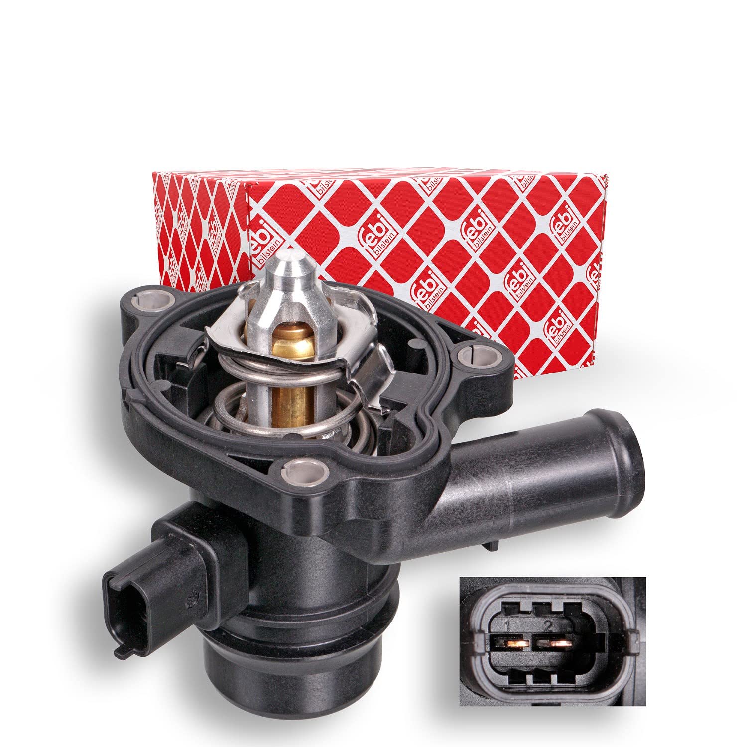 Febi bilstein 103377 - Termostato con alloggiamento, guarnizione e interruttore di temperatura, 1 pezzo