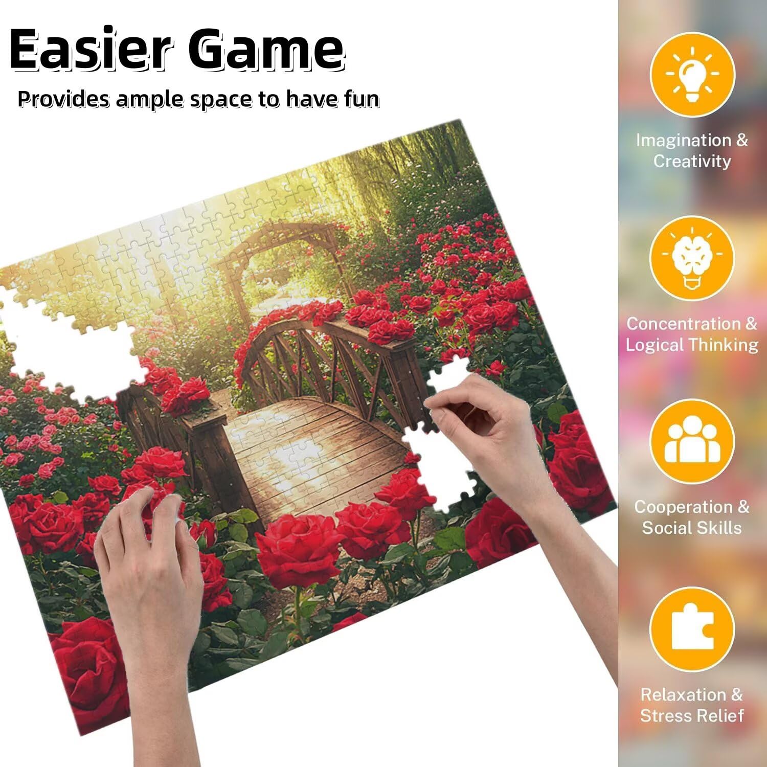 Jigsaw Puzzle, 6000 Pezzi Puzzle Classici, Giardino Puzzle Rilassamento Intelligence, Mpossibile Difficile Puzzle Impegnativo per Adulti Puzzle Gioco Familiare, Regalo per Amore Amico Rosa fr0-946