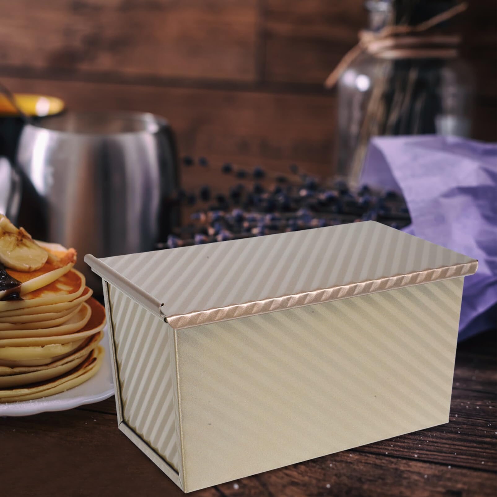 MAGICLULU Rechteckige Brotbackform mit Deckel Kastenform zum Brotbacken für Toast und Kuchen Antihaft-brotform für Küche und Bäckerei