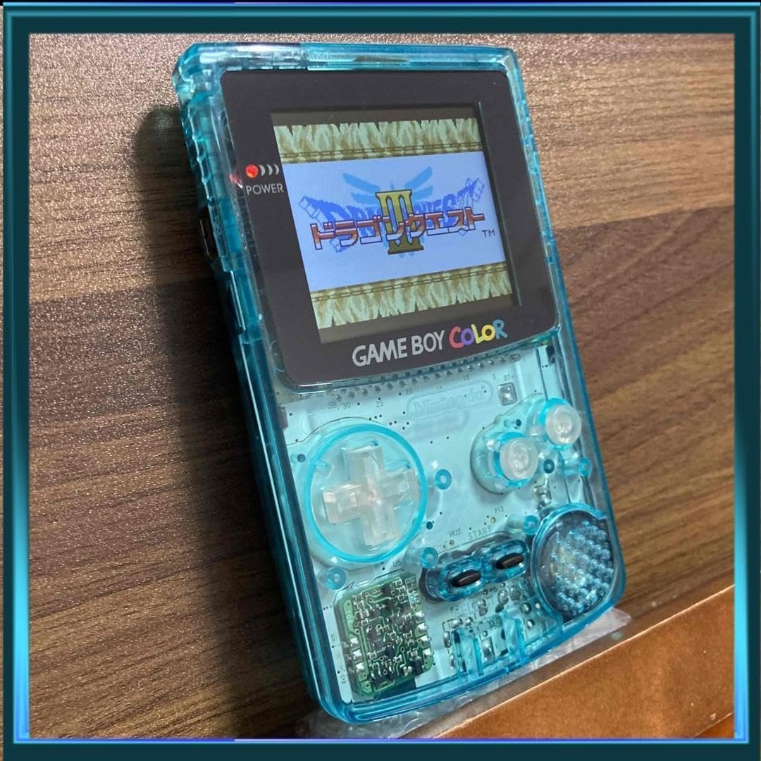 ゲームボーイカラー2.6インチIPS液晶カスタムクリアブルー