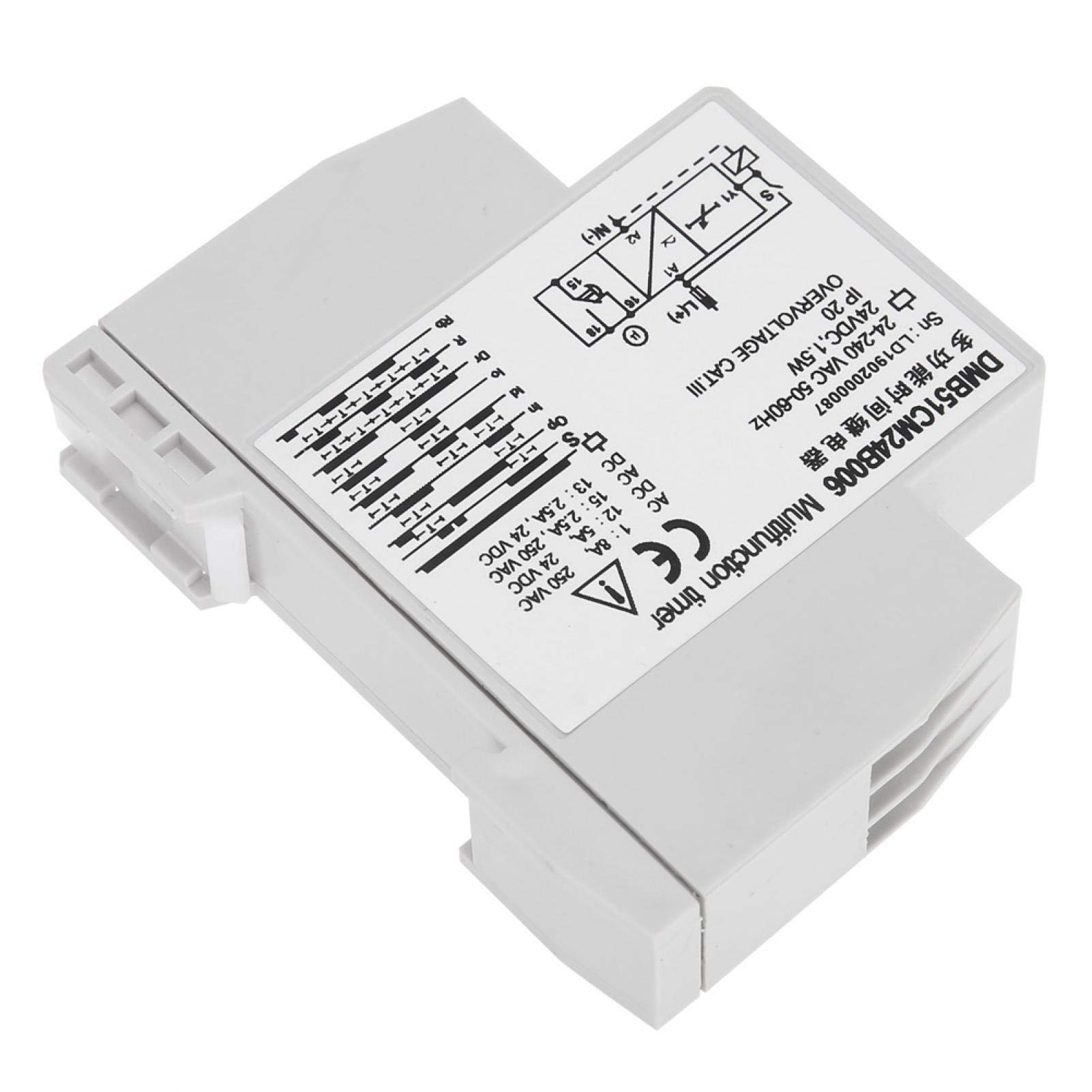 DC 24V & AC 24-240V Zeitrelais Mehrspannungszeitrelais Verzögerung Ausschalten mit 7 Funktionsmöglichkeiten Verzögerungszeitrelaisschalter