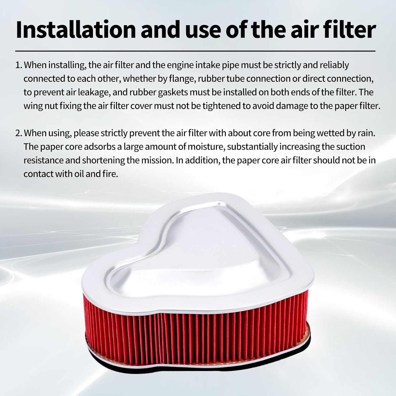 Motorcycle Air Filter Compatible With Honda VTX1300C VTX1300R 2004-2009 VTX1300T 2008-2009 VTX1300S 2004-2008 VTX1300S Retro SC52 2003-2007
