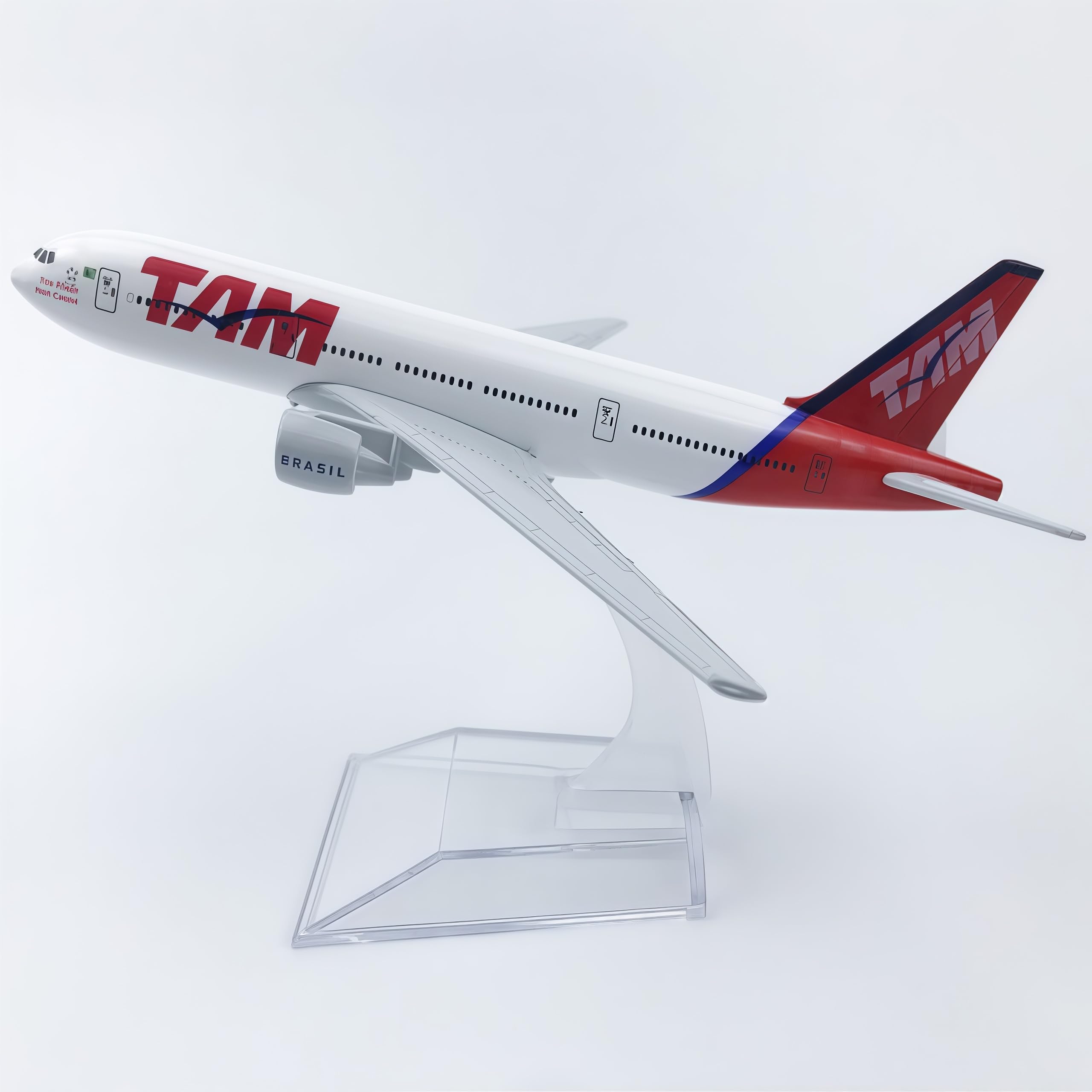 LGSRSNXHTX B777 TAM Airlines Brazilian Red Diecast Airplane Model 1:400 Scale Alloy Metal Collectible Display Gift Ornament