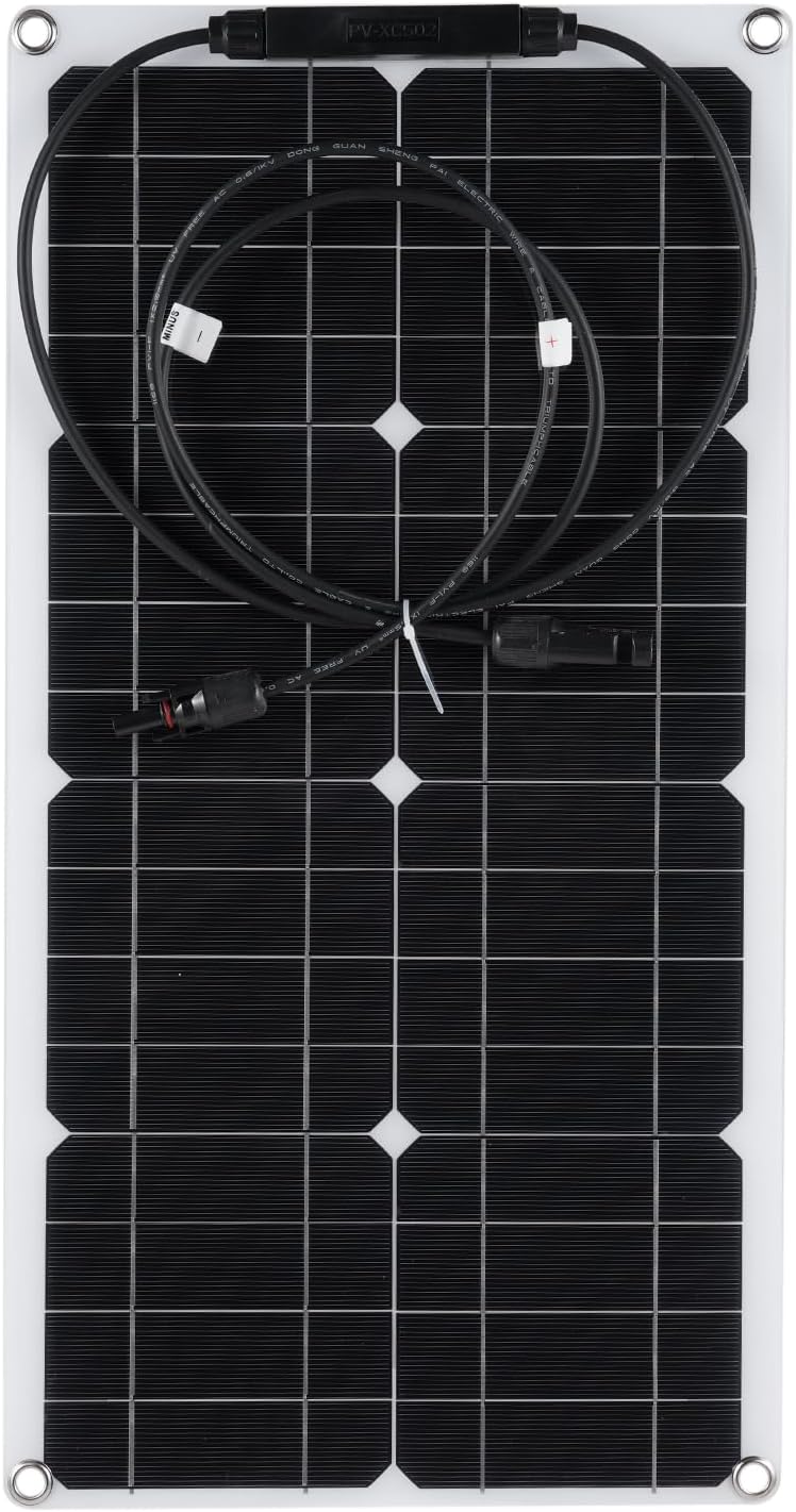GoolRC Solar Panel Kit 25W 16V, Portable Outdoor Waterproof Flexible Solar Panel with Solar Connector to Charge 12V Car Battery RV Yacht