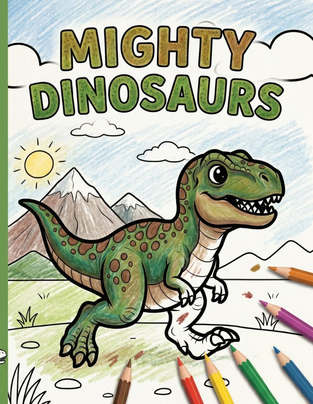Mighty Dinosaurs!: An Awesome Prehistoric Coloring Book for Boys and Girls